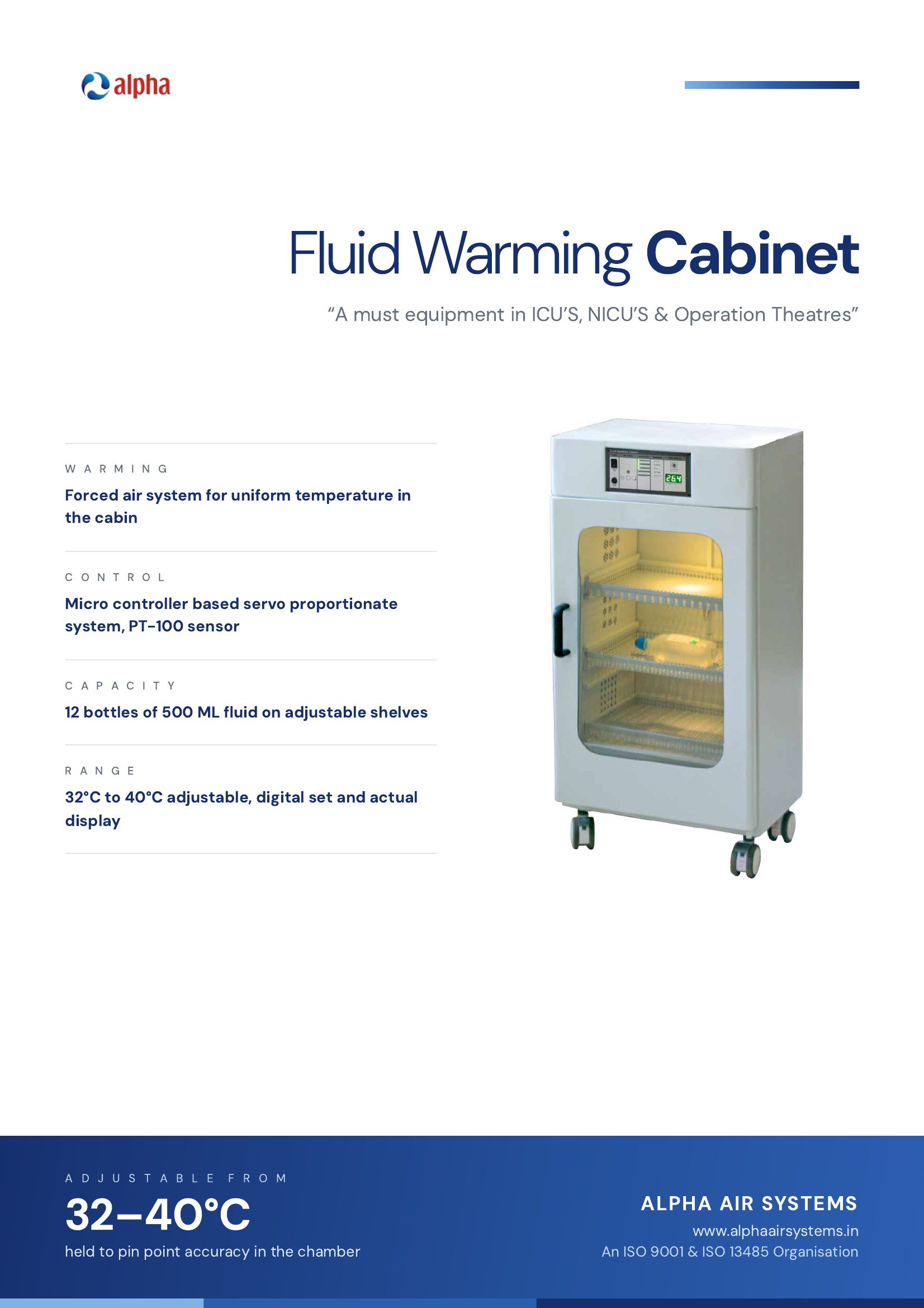 Fluid Warming Cabinet AAS-FWC-12 brochure, page 1